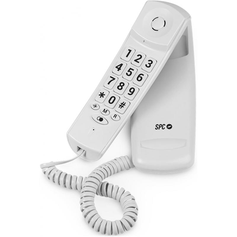 SPC Original Lite 2 Telefono Fijo - sin Pilas - sin Conexion a la Luz - Indicador Luminoso - 10 Memorias Indirectas - Compacto y