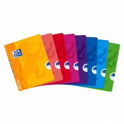 Oxford School Openflex A5+ Libreta Grapada - Tapa de Plastico Resistente - Pauta 3.5 con Margen - 48 Hojas - Colores Surtidos