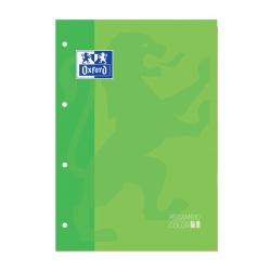 Oxford School Classic Cuaderno de Recambio - Tamaño A4 - Tapa Blanda - Encolado - Cuadricula 5x5 - 80 Hojas - Color Verde Manzan