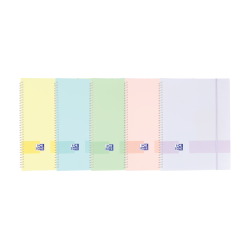 Oxford Live & Go A4 Carpeta de Fundas - Tapa de Plastico Opaco - Espiral 40 Fundas - Color Pastel