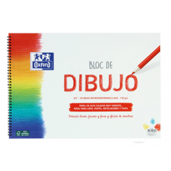 Oxford Dibujo Escolar Bloc Espiral A3+ - Tapa Blanda/Contratapa Rigida - 20 Hojas 130gr Liso