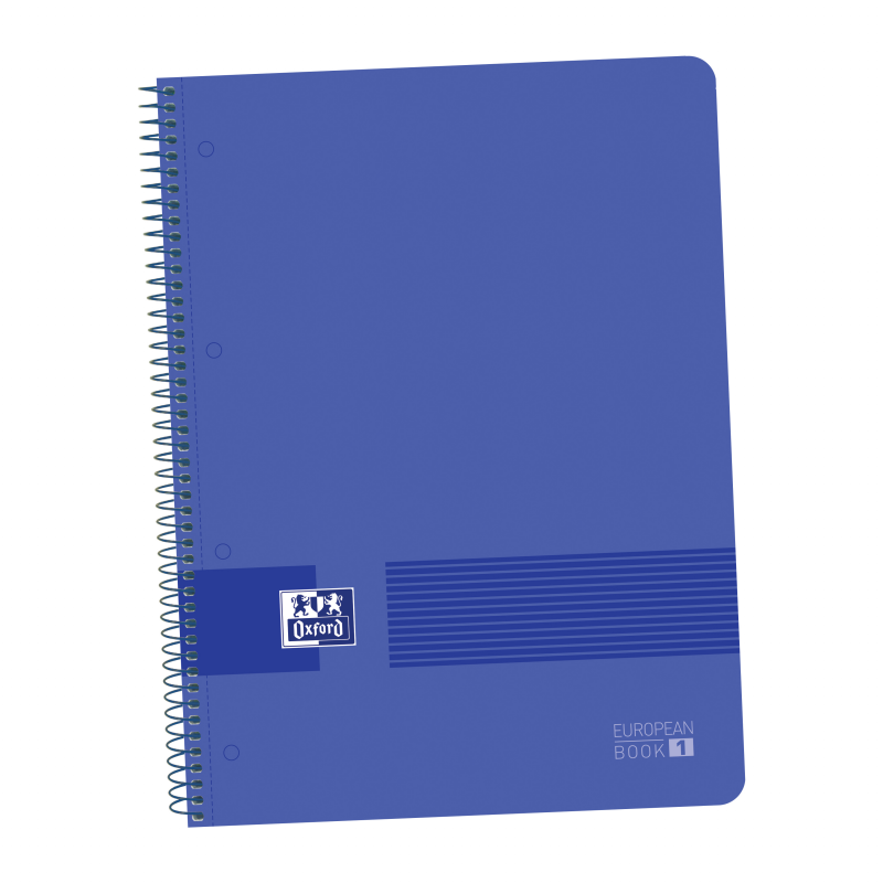 Oxford Live&Go Cuaderno A4+ Tapa de Plastico - Europeanbook 1 5x5 - 80 Hojas - Color Azul Marino