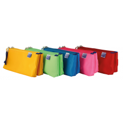 Oxford Kangoo Kids Estuche Doble Poliester - Compacto y Resistente - Colores Surtidos