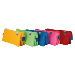 Oxford Kangoo Kids Estuche Triple Poliester - Tamaño Compacto 22x8x10cm - Diseño Divertido para Niños - Colores Surtidos