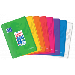 Oxford Easybook A4 Libreta Grapada - Tapa de Plastico Resistente - Cuadricula 5x5 con 2 Margenes - 48 Hojas de Papel de Alta Cal