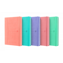 Oxford Signature Cuaderno Cosido Tapa Extradura A5 Liso 80 Hojas Surtido Pastel - Tamaño A5 - Tapa Dura Extradura - 80 Hojas Lis