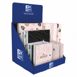 Oxford Animal Print Expositor Sobremesa - Incluye 5 Europeanbook A5+ y A4+ - 4 Europeanbinder A4+ - 5 Estuches - Diseño Llamativ