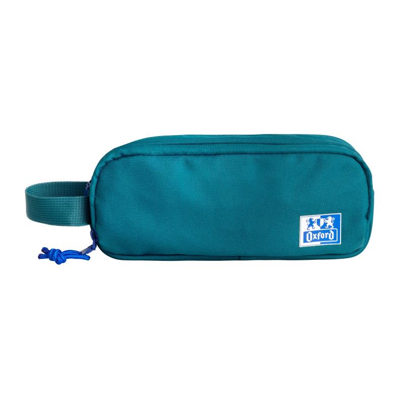 Oxford B-Smart Estuche Portatodo - 3 Compartimentos - Asa Lateral - Fabricado en Material Reciclado - Color Aqua