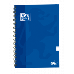 Oxford School Classic Cuaderno Espiral Tapa Extradura Write&Erase - Pauta 2.5mm con Margen - 80 Hojas - Color Azul Marino