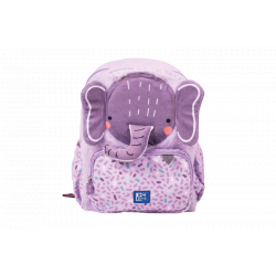 Oxford Kids Mochila Infantil 8.5L Tacto Suave Peluche - Diseño de Ellie Elefante - Ideal para Niños Pequeños - Espaciosa y Comod