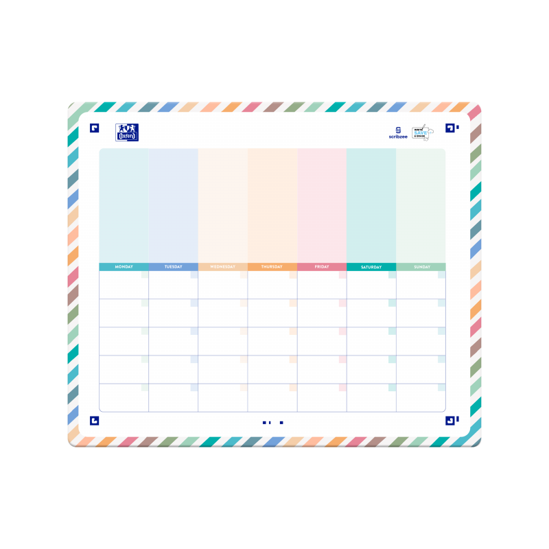 Oxford Planner Magnetico para Nevera - Organiza tu Semana con Facilidad - Incluye Iman para Fijar en la Nevera - Ideal para Plan