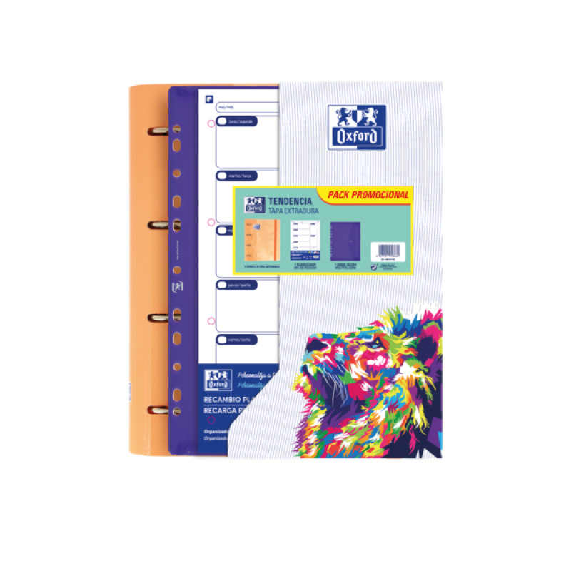 Oxford Europeanbinder Oxfcla A4 - Carpeta de Tamaño A4 - Incluye 10 Fundas Transparentes - con Etiqueta para Identificacion