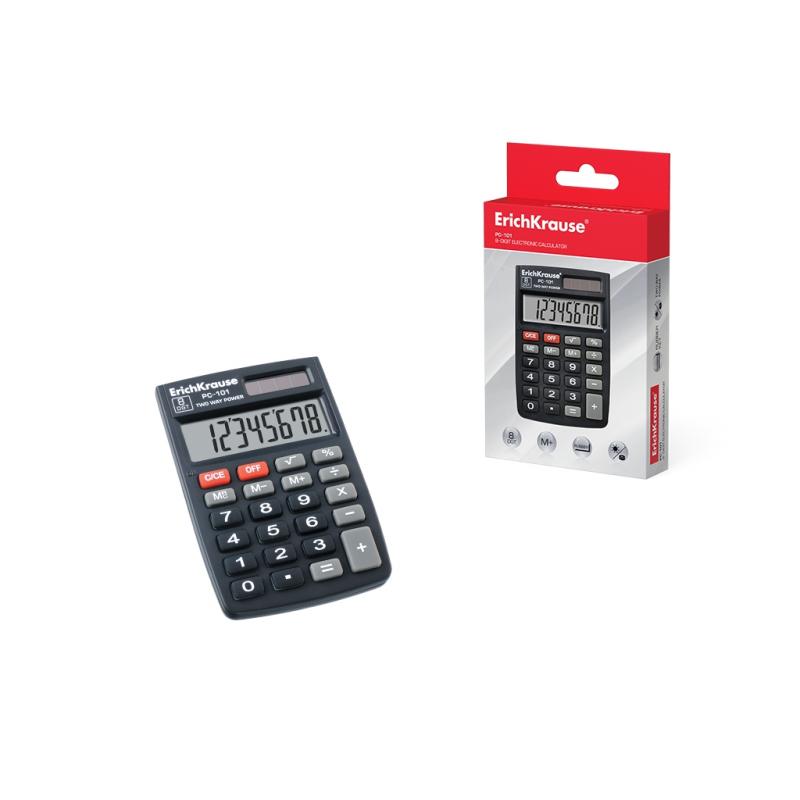 Erichkrause Calculadora Electronica de 8 Digitos - Pantalla LCD de 8 Digitos - Funciones de Calculo Avanzadas - Memoria - Bateri