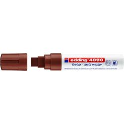 Edding 4090 Rotulador de Tiza Liquida - Punta Biselada - Trazo entre 4 y 15mm - Olor Neutro - Color Marron