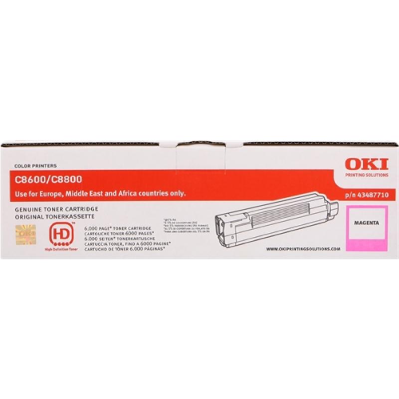 OKI C8600/C8800 Magenta Cartucho de Toner Original - 43487710