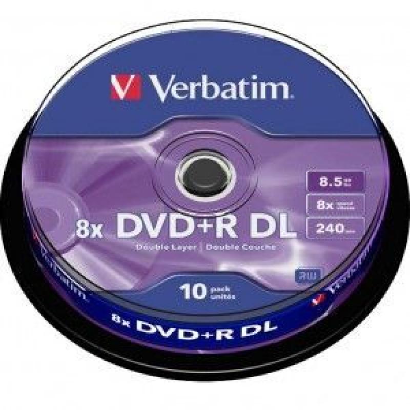 Verbatim DVD+R Doble Capa 8x 8.5GB (Tarrina 10 Uds)