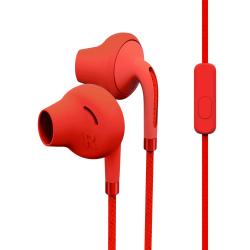 Energy Sistem Auriculares Style 2+ - Graves Profundos - Microfono - Control de Conversacion - Doble Longitud - Color Rojo