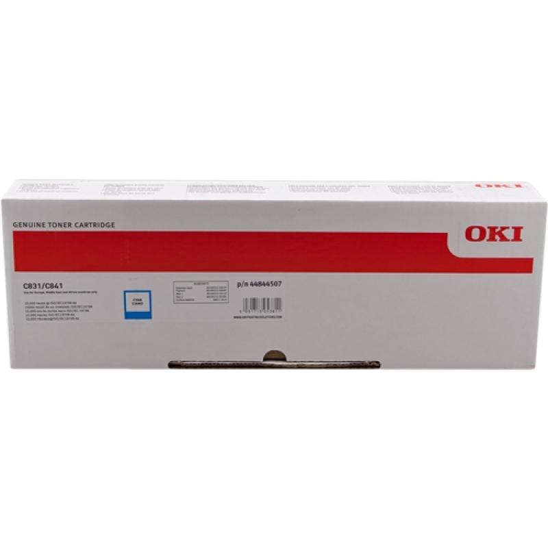 OKI C831/C841 Cyan Cartucho de Toner Original - 44844507