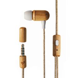 Energy Sistem Auriculares Eco CherryWood - Mini Jack - Madera Sostenible - Cable de Cañamo - Microfono - Control de Conversacion