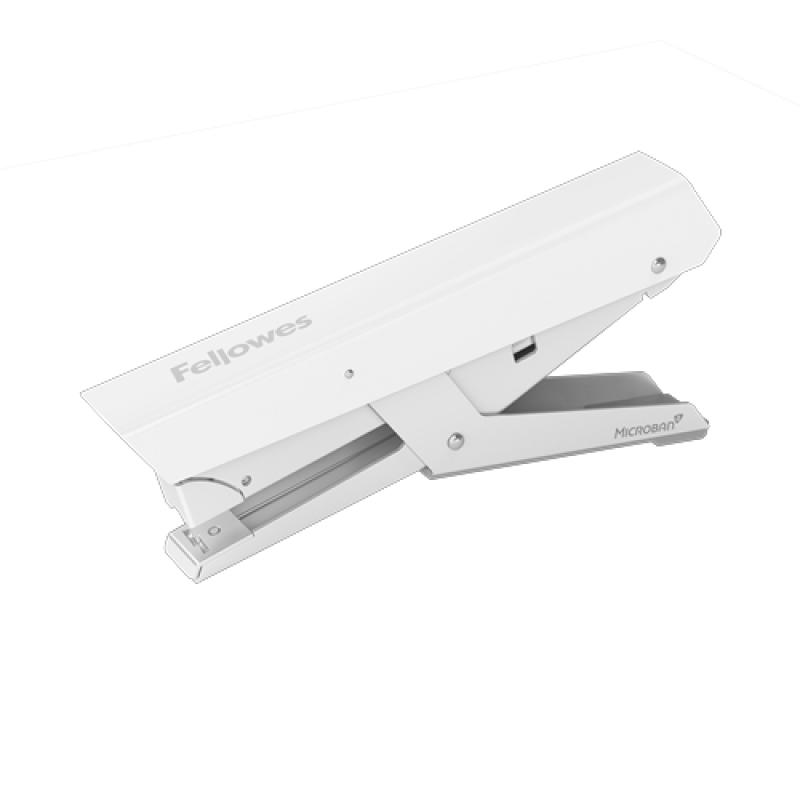 Fellowes LX890 Grapadora de Tenaza con Proteccion Microban - Admite Grapas de 24/6, 26/6 y 24/8, 26/8 - Color Blanco