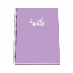 Dohe Serie Pastel Cuaderno con Espiral - Tamaño A4 de 100 Hojas 90gr - Hojas Microperforadas con 4 Taladros - Cuadricula 5mm - C