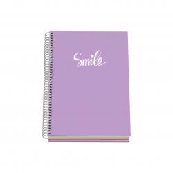 Dohe Serie Pastel Cuaderno con Espiral - Tamaño A5 de 100 Hojas 90gr - Hojas Microperforadas con 2 Taladros - Cuadricula 5mm - C