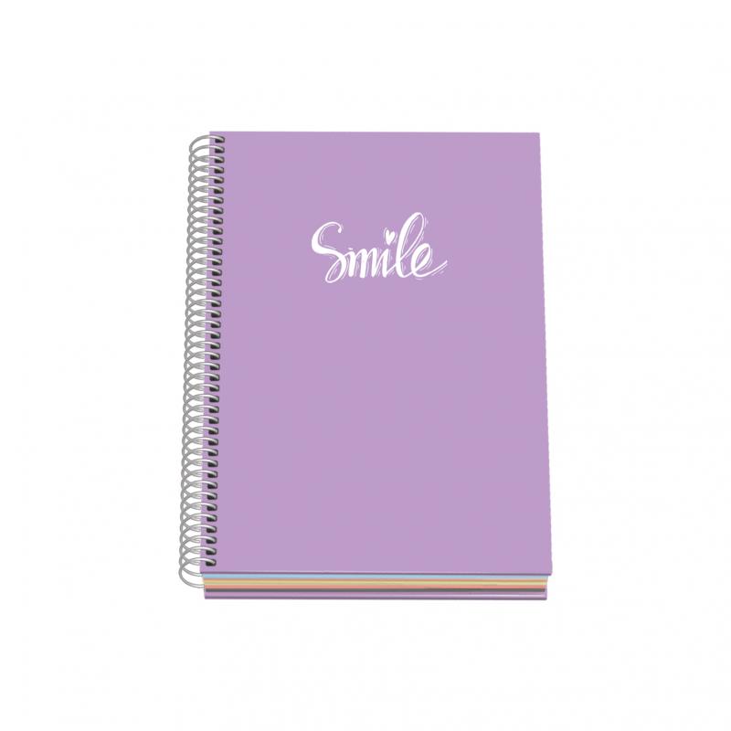 Dohe Serie Pastel Cuaderno con Espiral - Tamaño A5 de 100 Hojas 90gr - Hojas Microperforadas con 2 Taladros - Cuadricula 5mm - C