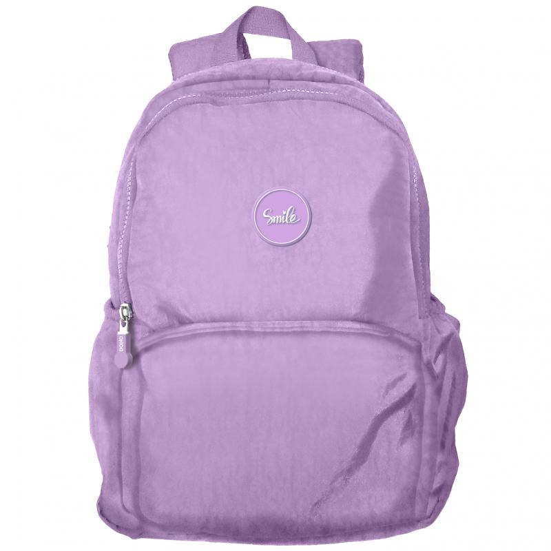 Dohe Serie Pastel Mochila Escolar Mediana - 2 Compartimentos - Tirantes Reforzados y Ajustables - Asa Superior - Color Morado Pa