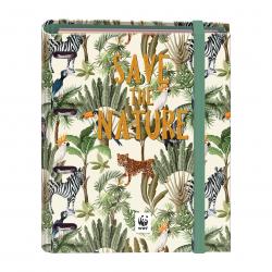 Dohe WWF Save the Nature Carpeta de 4 Anillas Formato A4 con Recambio de 100 Hojas - 4 Separadores Polipropileno de Colores - Ci