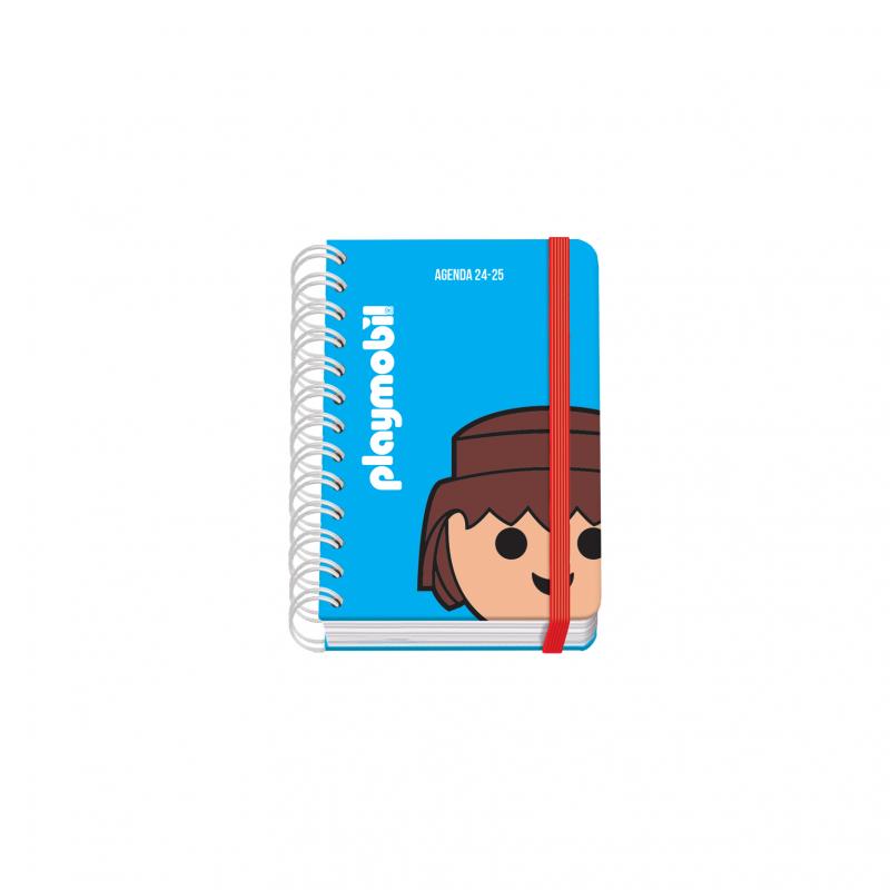 Dohe Playmobil Core Agenda Escolar Espiral Wire?o A6 - Dia Pagina - Papel 80g/m2 - Cubierta de Carton Plastificado - Cierre con 