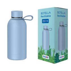 Dohe Botella Reutilizable 350ml - Acero Inoxidable de Doble Pared - Libre de BPA - Tapon Hermetico Antigoteo de Acero Inoxidable