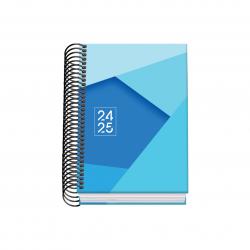 Dohe Tamgram Agenda Escolar Espiral A6 - Dia Pagina - Papel 70g/m2 - Cubierta de Carton Plastificado - Color Azul
