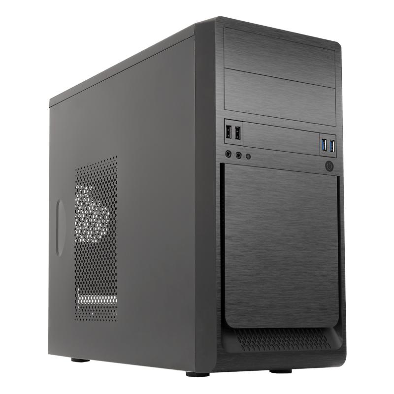 Unykach UK6023 U3 Caja Torre MicroATX - Fuente de Alimentacion 500W Incluida - Tamaño Disco Soportado 3.5", 2.5" - USB-A 3.2/2.0