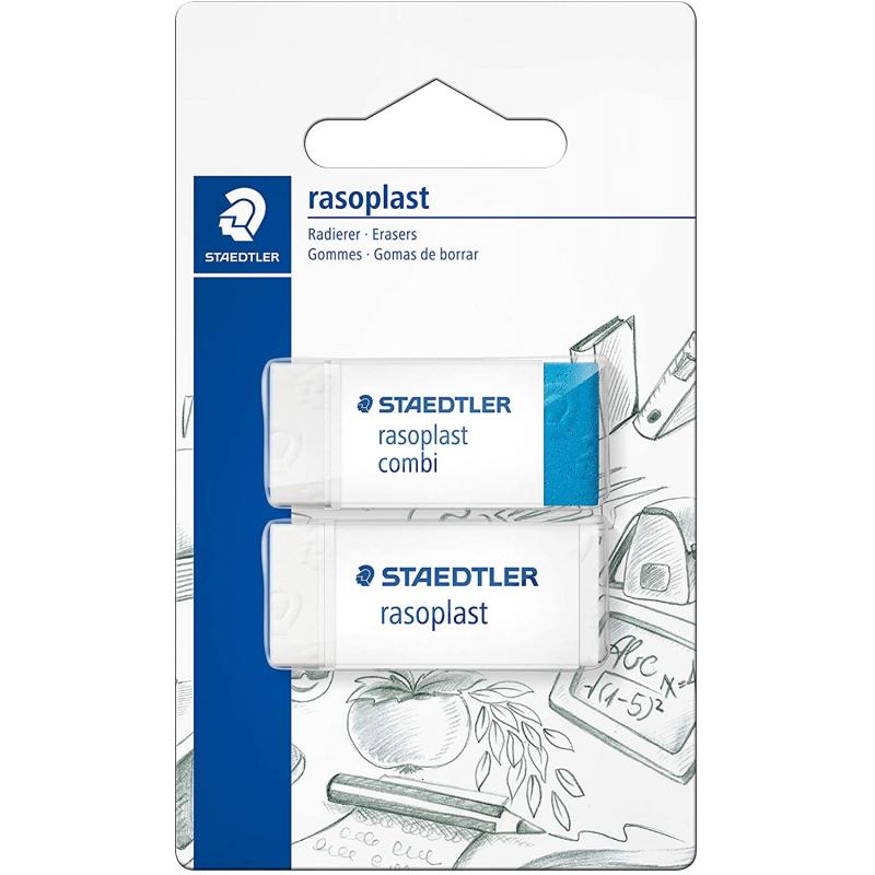 Staedtler Pack de 1 Goma de Borrar 526 Rasoplast Combi + 1 Goma de Borrar 526 Rasoplast