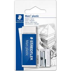 Staedtler Pack de 1 Goma de Borrar Mars Plastic + 1 Sacapuntas de Metal 510