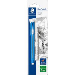 Staedtler Mars Plastic 528 50 Pack de 1 Portagomas en Forma de Lapiz + 1 Goma de Repuesto - Con Cursor para Deslizar la Goma - S