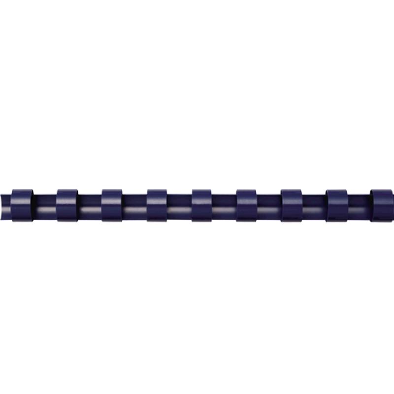 Fellowes Pack de 100 Canutillos de Plastico 6mm - Hasta 20 Hojas - Facil de Utilizar y Flexible - Alta Calidad - Color Azul