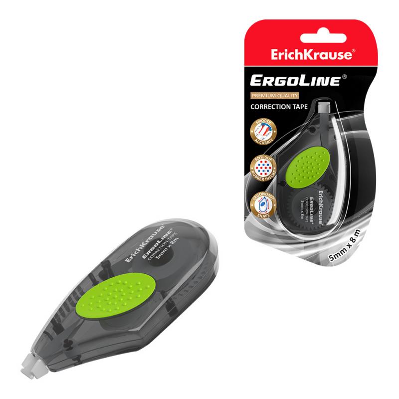 Erichkrause Cinta Correctora Ergoline - Forma Ergonomica con Inserto de Goma Antideslizante - Ideal para Correccion Rapida y Seg