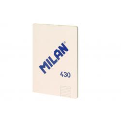 Milan Libreta Encolada Formato A4 Pautado 7mm - 48 Hojas de 95 gr/m2 - Microperforado - Tapa Blanda - Color Beige
