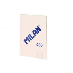 Milan Libreta Encolada Formato A4 Cuadricula 5x5mm - 48 Hojas de 95 gr/m2 - Microperforado - Tapa Blanda - Color Beige