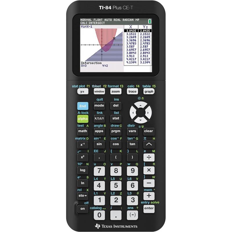 Texas-Instruments TI-84 Plus CE Calculadora Grafica - Pantalla Retroiluminada a Color - Soporta Programacion - 13 Aplicaciones I