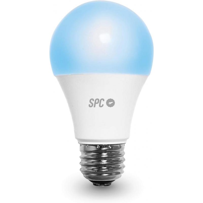 SPC Aura 1050 Bombilla Led Regulable Wi-Fi E27 - Ambientes Personalizables - Control desde la APP SPC Iot - Compatible con Alexa