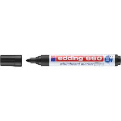 Edding 660 Rotulador para Pizarra Blanca - Punta Redonda - Trazo entre 1.5 y 3 mm. - Tinta Pigmentada - Recargable - Borrable en