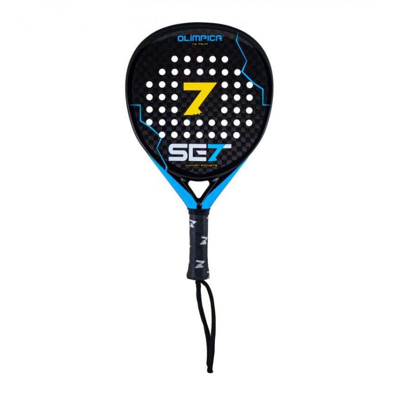 Set Olimpica Pala de Padel - Forma Lagrima - Marco 100% Carbono - Cara 100% Carbono 12K - Nucleo Goma Black Eva Soft Ultra