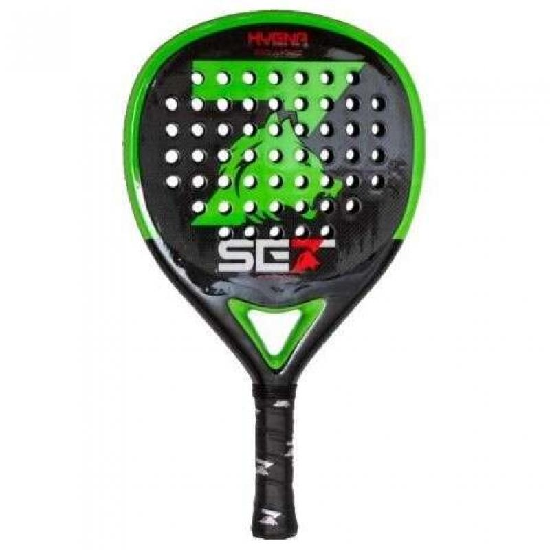 Set Hyena Pala de Padel - Forma Redonda - Marco 100% Carbono - Cara 100% Carbono 3K - Nucleo Goma Eva Extra Soft