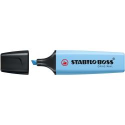 Stabilo Boss 70 Pastel Marcador Fluorescente - Trazo entre 2 y 5mm - Recargable - Tinta con Base de Agua - Color Azul Ventoso