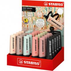 Stabilo Boss Naturecolors Expositor de 30 Marcadores - Trazo entre 2 y 5mm - Tinta con Base de Agua - Colores Siena, Beige, Ocre