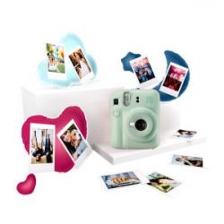 Fujifilm Pack Best Memories Instax Mini 12 Mint Green Camara Instantanea + Film Instax Mini 10ud. + 3 Portafotos - Tamaño de Ima