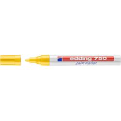 Edding 750 Rotulador Permanente - Punta Redonda - Trazo entre 2 y 4 mm. - Tinta Opaca - Secado Rapido - Color Amarillo