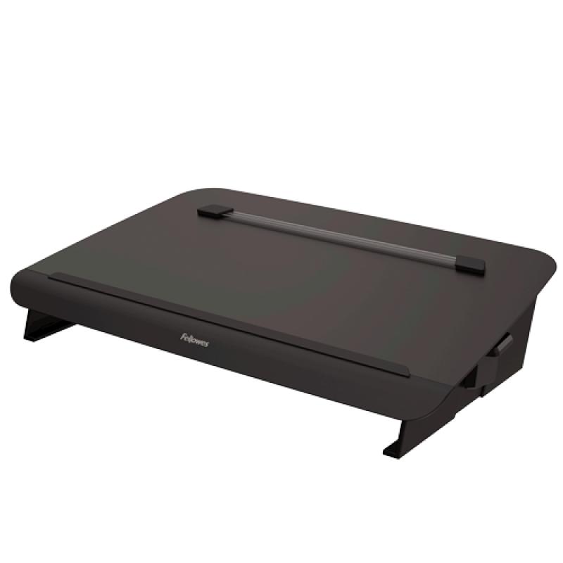 Fellowes Hana Soporte y Atril - Guia Magnetica de Lectura -  Diseño Elegante y Duradero - Hasta 5kg - Color Negro